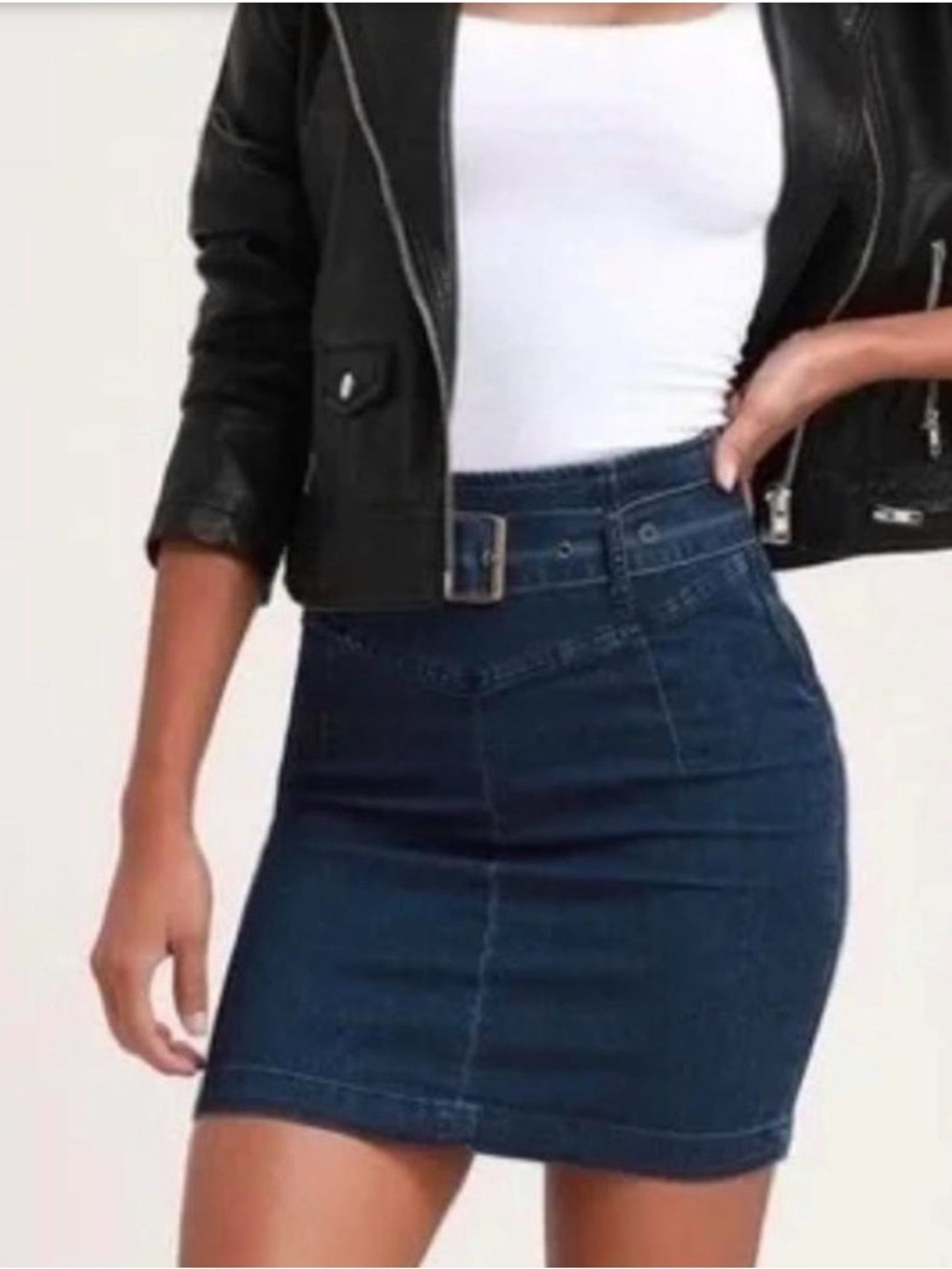 Free People Dark Blue Denim Mini Skirt Sz 2